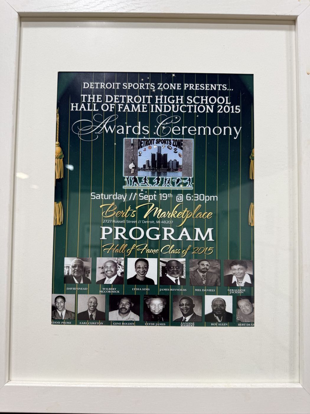 2015 Hall of Fame induction ceremony program